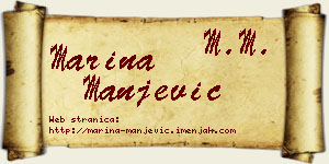 Marina Manjević vizit kartica